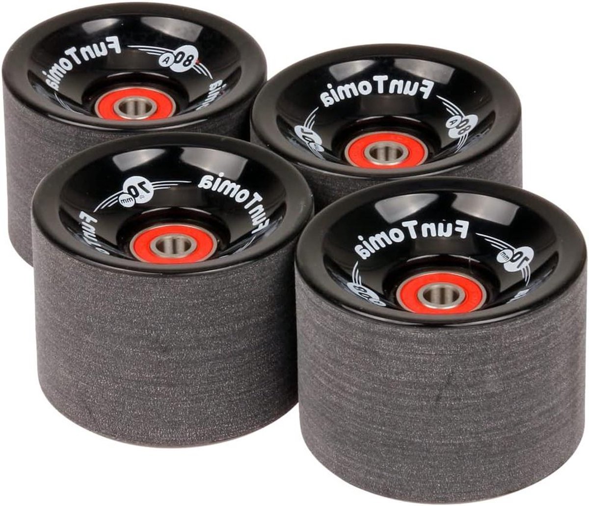 Longboard wielen set Skateboard wielen Cruisen en freeriden Inclusief lagers 70x51mm 80A