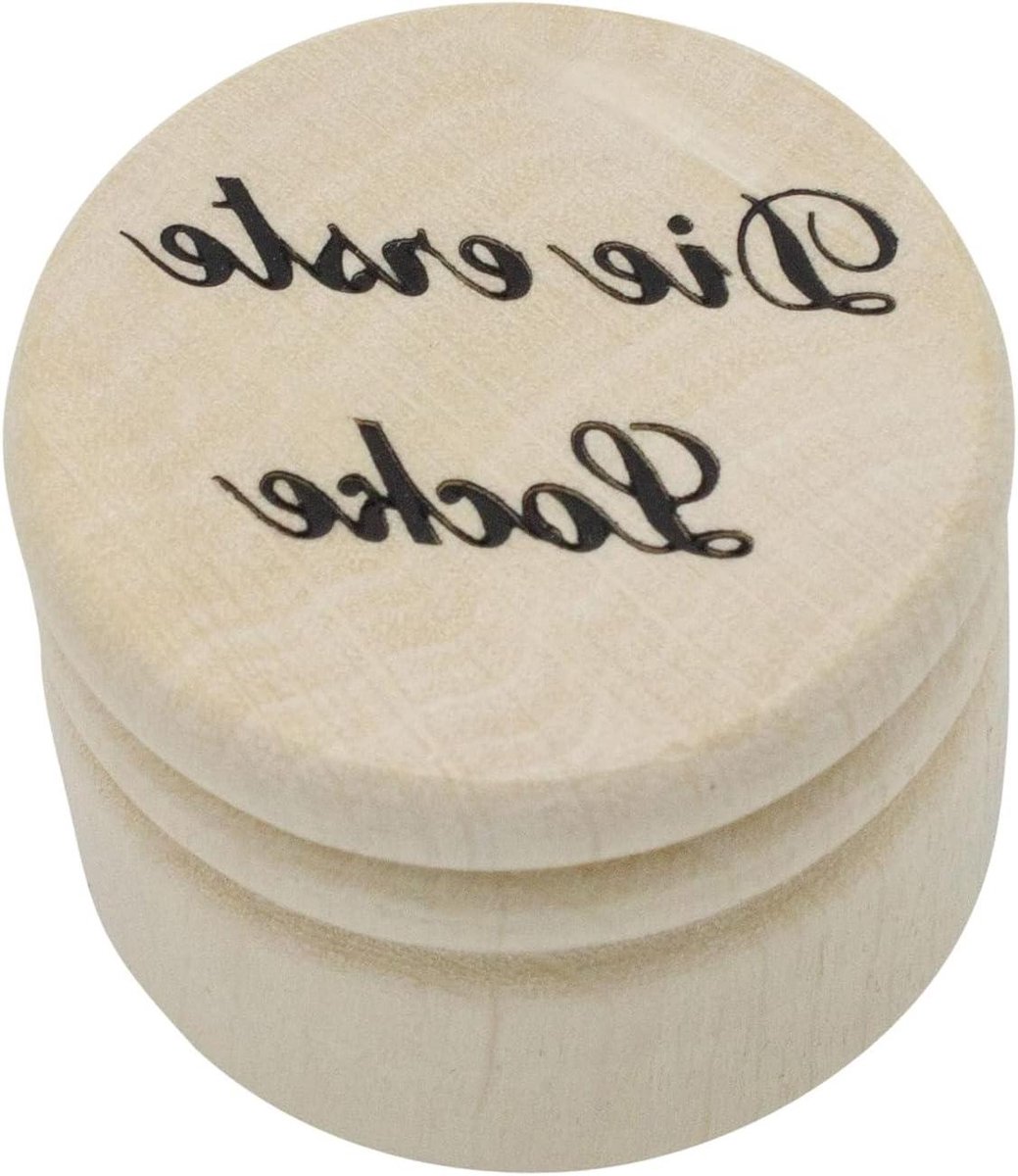 Houten Bewaarbox - Eerste Krul Doosje - Aandenken Bewaren - Draaibare Sluiting - Ø 4.5 cm - Natuurlijk Hout