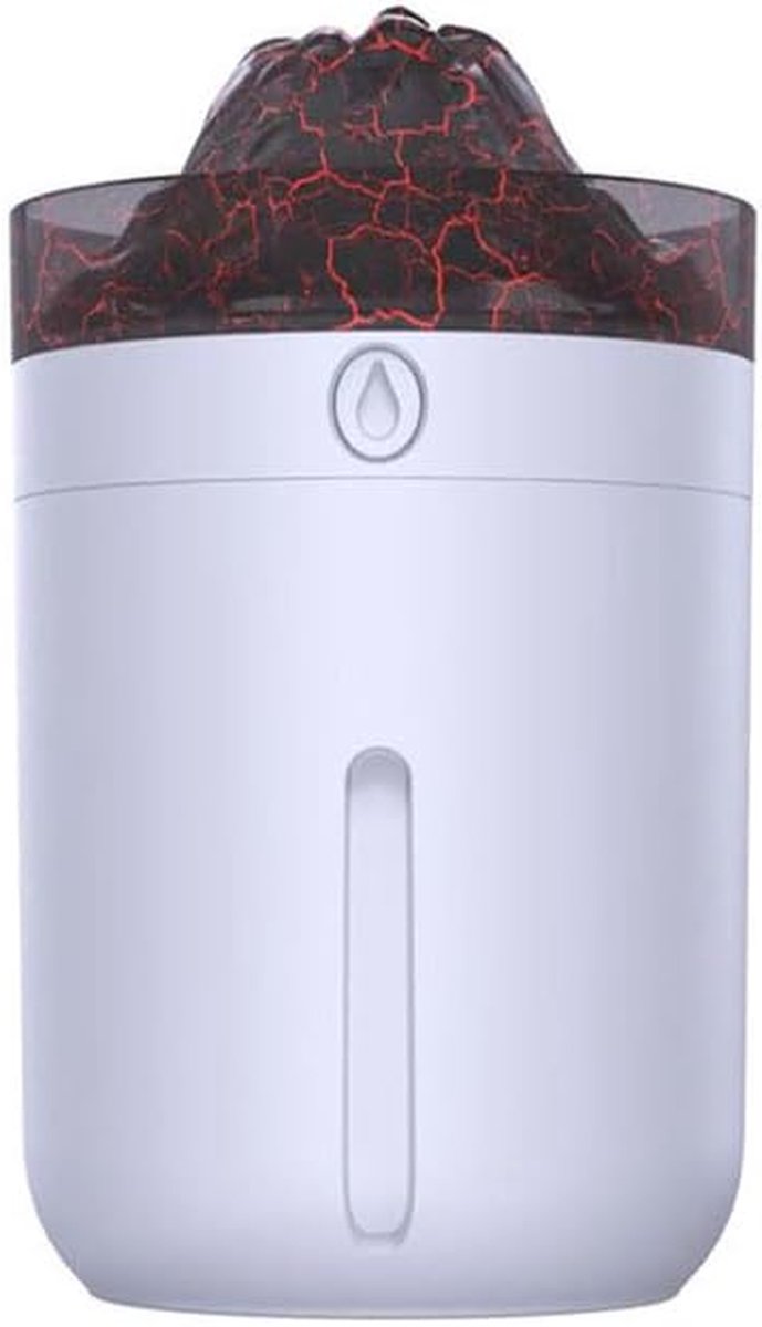 Desktop Luchtbevochtiger - Vulkanische Vernevelaar - Creëert Sfeer - Twee Miststanden - 330 ml Tank - Wit