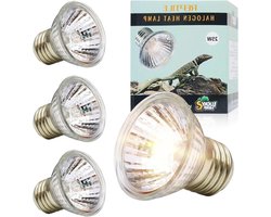 Terrarium Warmtelamp - Reptielenlamp UVB - Simuleren Zonlicht - Bevordert Vitamine D3 - 4 Stuks - Glas