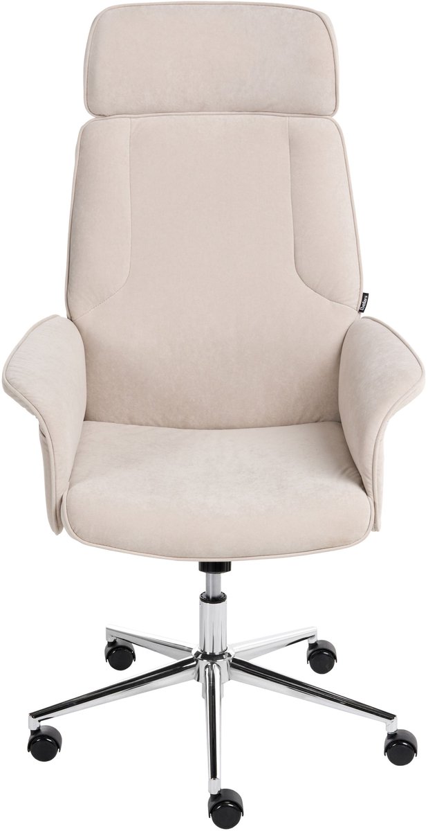 PILOT - Bureaustoel - Lichtbeige - Fluweel