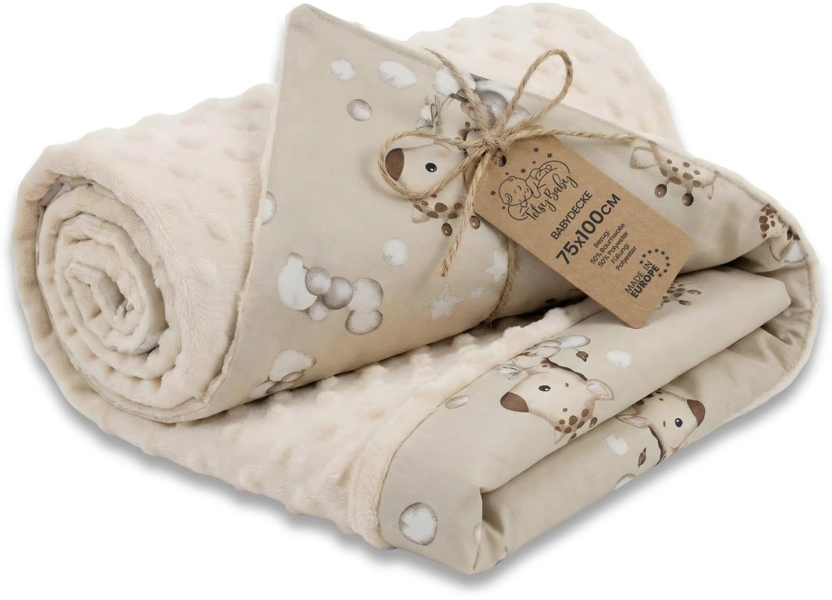 Dailygoods- Babydeken All-season - Pluche Deken - 75x100 cm - Zacht Warm - Ademend - Oeko-Tex Goedgekeurd - Kinderdeken