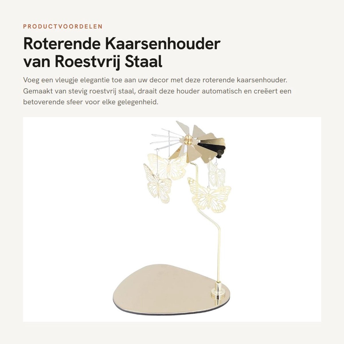 Dailygoods- Kaarsenhouder Roterend - Ronde Driehoekige Spinkaarsenhouder - Romantische Votiefkaarsenhouder - Bruiloft/Kerstmis Decoratie - Roestvrij Staal - Magnetisch Ontwerp - Kandelaar