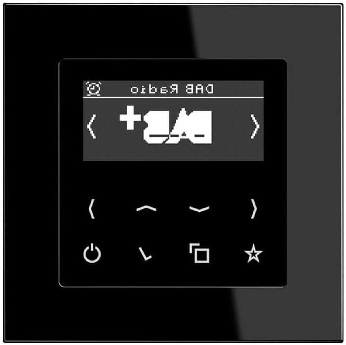 Inbouwradio Set - Digitale Radio - Muziek Luisteren - Glashelder Display - 1-Vaks Frame - Zwart