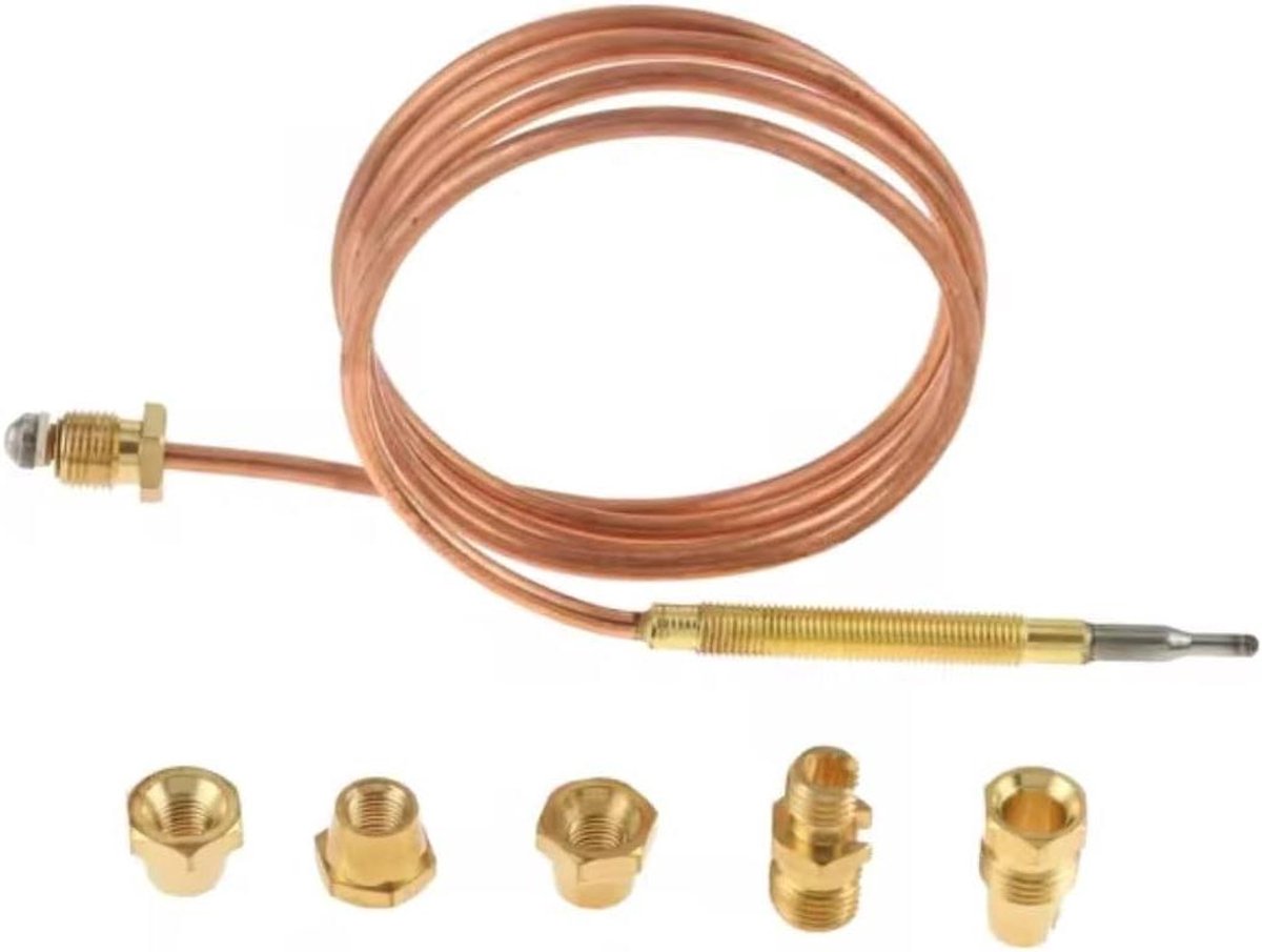 Universeel Thermokoppel - Kookplaat Sensor - Nauwkeurig Koken - 90 cm Lengte - Set van Bits - Zilver