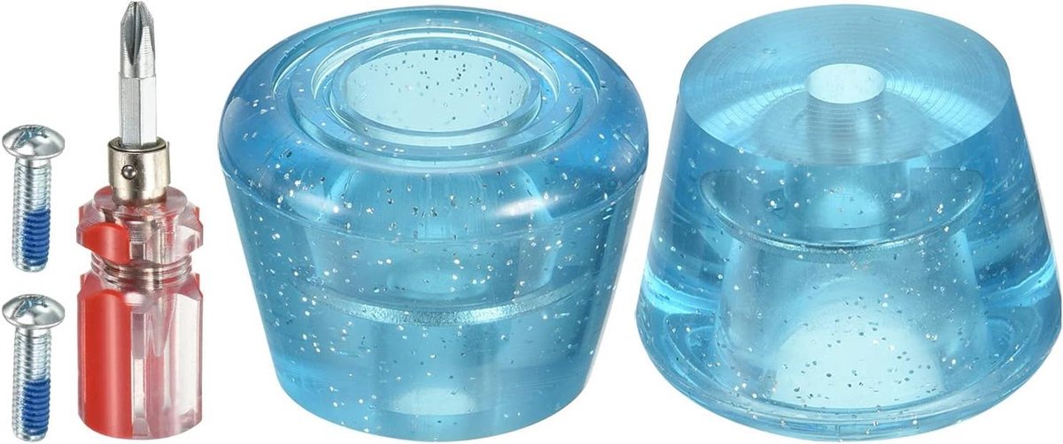 Rolstoel Remblokken - Remblokken Paar - Veilig Remmen - Duurzaam Rubber - Set van 2 - Helder Blauw