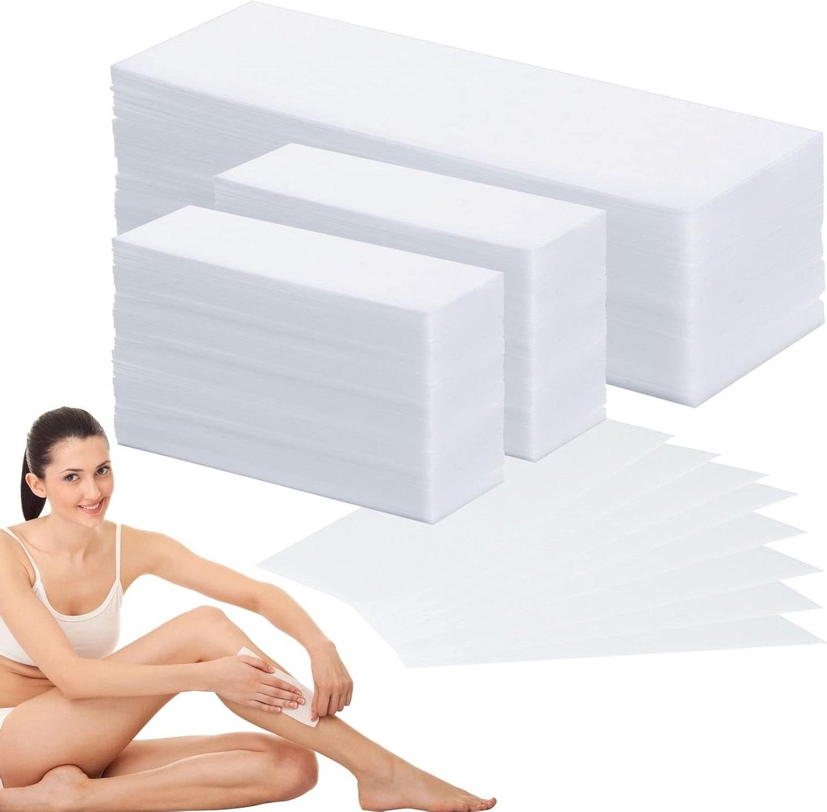 Wax Strips - Ontharingsstrips Vlies - Huidverzorging Thuis - Scheurvast Duurzaam Materiaal - 300 Stuks - Wit