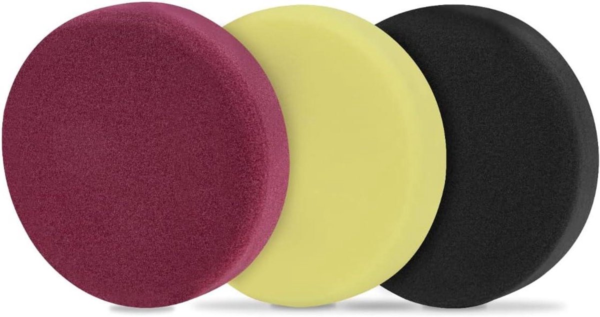 Schuurpads Set - Polijstschijven Schuim - Oppervlakken Behandelen - Basis Set - 125 mm - Grijs