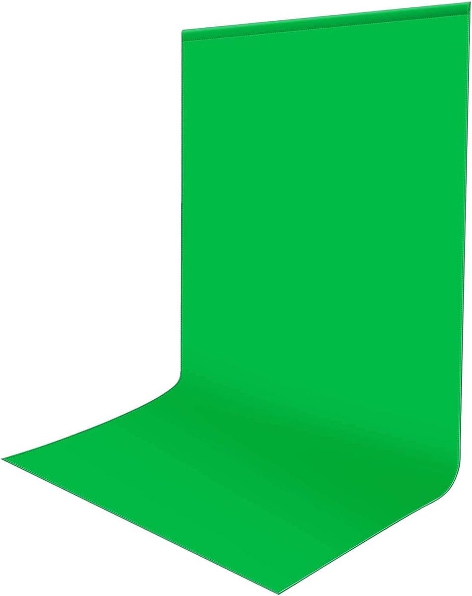 Thijox - Groen Scherm Achtergrond 2x3m Fotostudio Chromakey Mousseline Scherm voor Televisie, Zoom, YouTube en Online Vergaderingen
