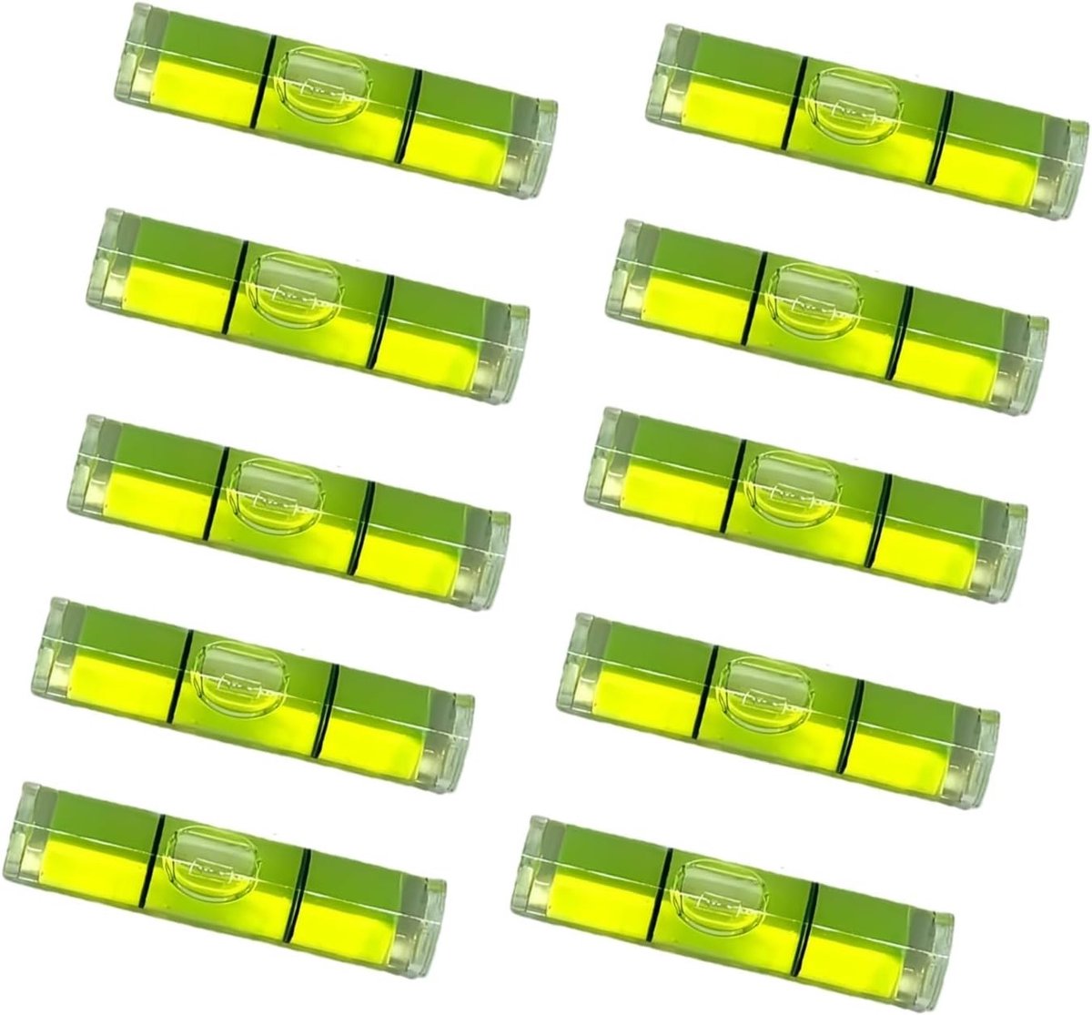 Set van 10 Mini Waterpassen 9.5 x 34 mm, Perfect voor Camera's, Statief en Workshop Gebruik