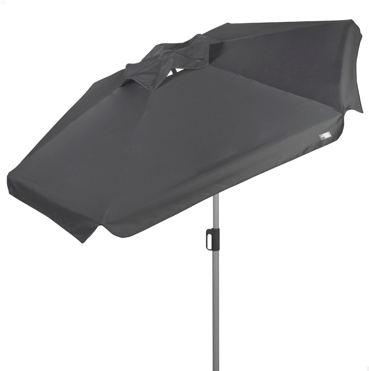 SnelShoppen - Grote zeshoekige tuinscherm 220 cm antraciet met UV50-bescherming, stalen mast, kantelbaar en in hoogte verstelbaar voor tuin, terras en
