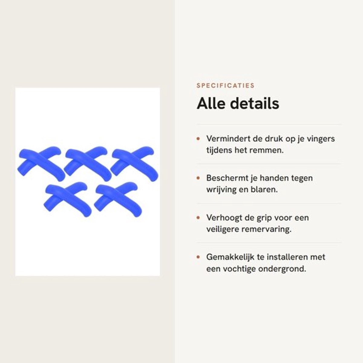 Fietsremhendel Antislip - Siliconen Mouwen - 5 Paar - Remhandvat Beschermer - Comfortabel Handgevoel - Eenvoudige Installatie