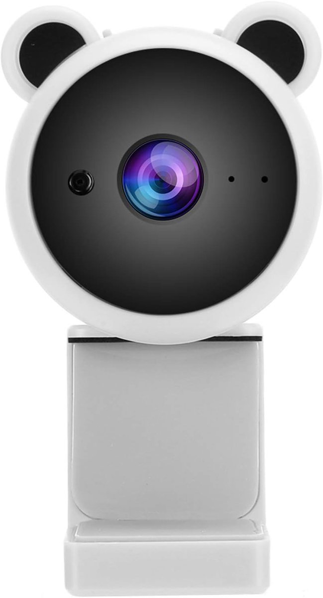 SnelShoppen - 1080P Full HD Webcam met Microfoon, USB Webcamera voor Desktop, PC, Video Calls en Opnames, Plug and Play, Wit