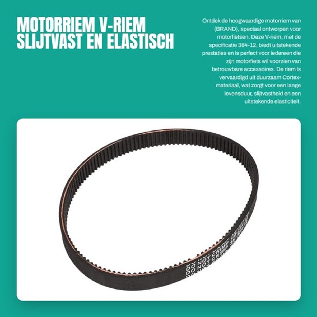 Motorriem Gloednieuw - V-riem - Aandrijfriem - Slijtvast - Elasticiteit - Hoge betrouwbaarheid