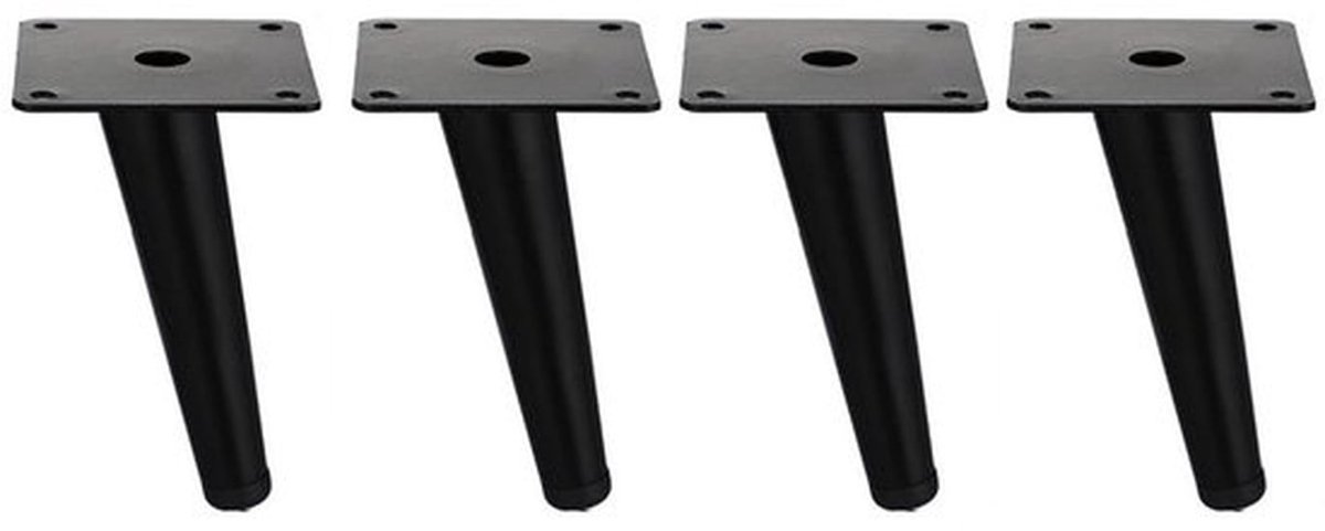 4-delige set metalen poten voor tv-meubel, bank, salontafel, badkamerkastje, nachtkastje, 