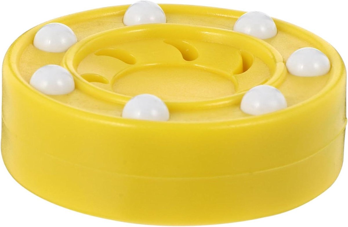Roller Hockey Puck - Straathockey Puck - Sport Training - Schokbestendige Kern - 7.5 cm - Geel