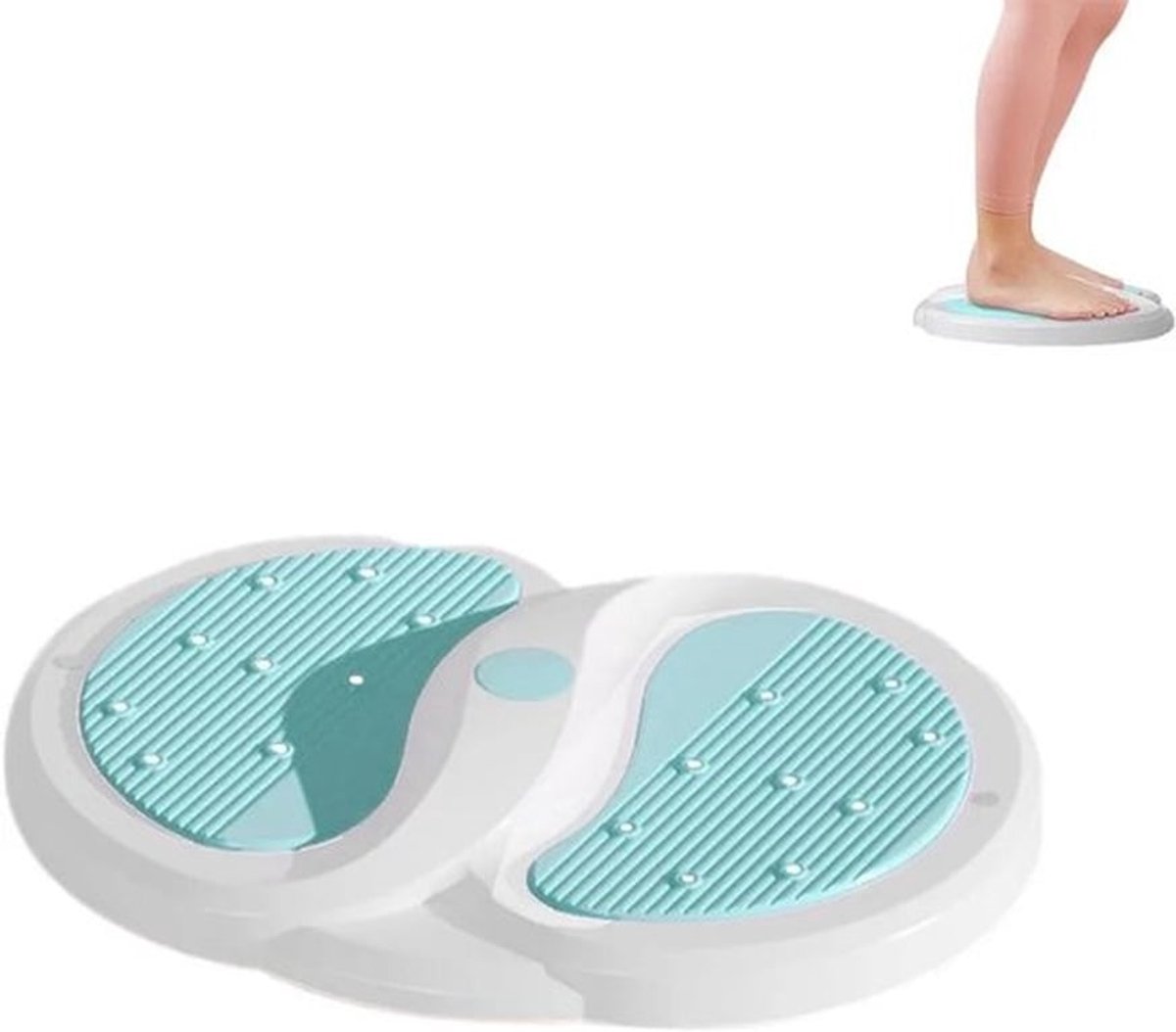 Buikspiertrainingsplank, buikspiertrainer, taille-draaitrainer, voor aerobe oefeningen, full-body workout, stil (blauw).