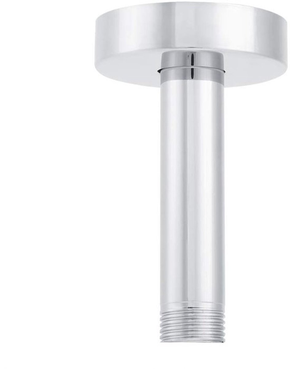 Douchearm G1/2in - Roestvrij Stalen Douchearm - 10 cm Lengte - Verstelbare Beugel - Chroom Geplateerd - Inclusief Decoratie Cover - Douchearmatuur