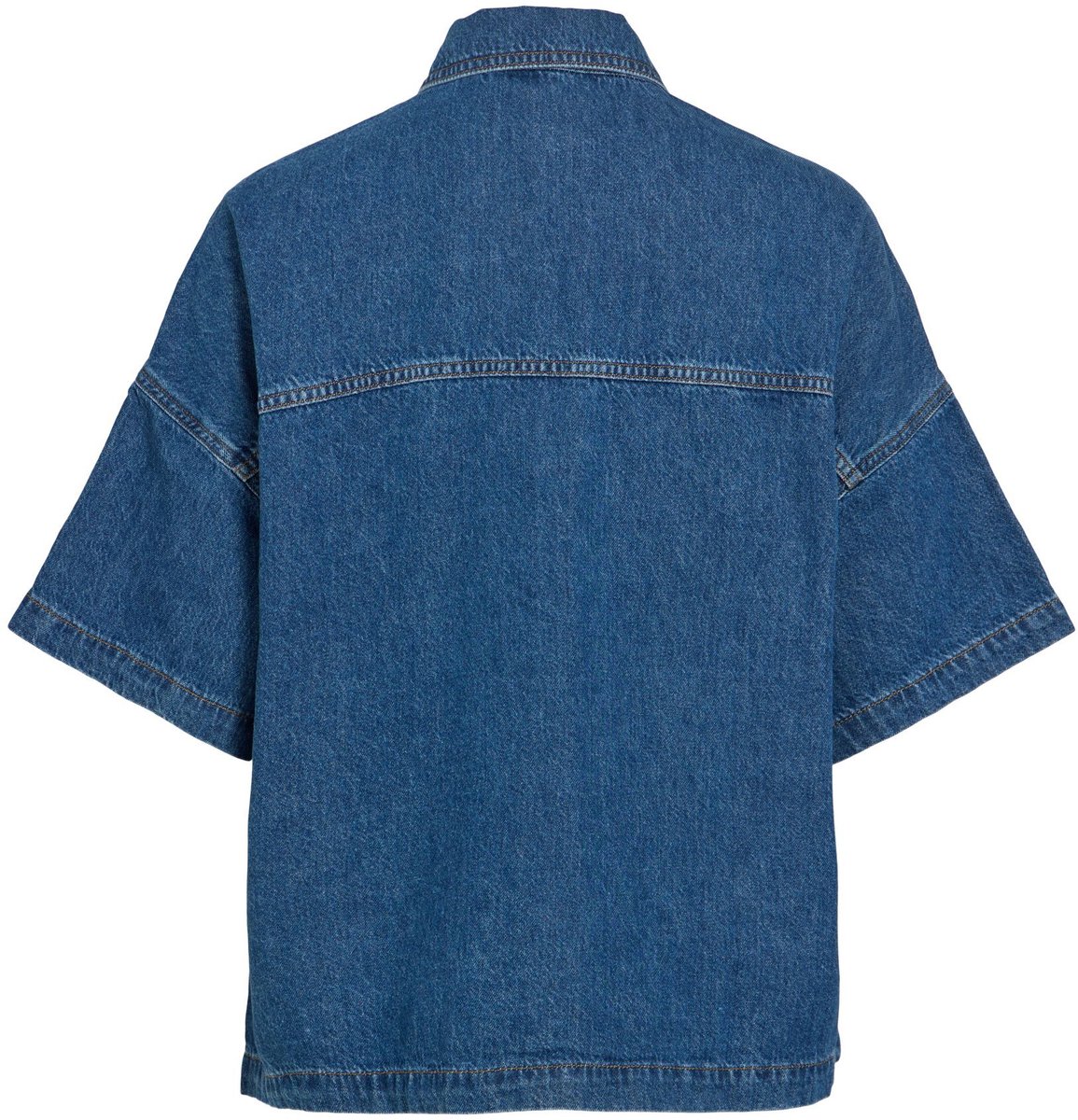 VILA Spijkerblouse VICREEK korte mouwen
