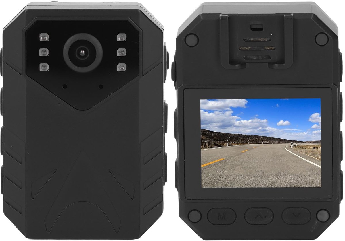 SnelShoppen - 4K Wetshandhavingscamera met Clip, Draagbare Camcorder met 2 inch TFT-scherm, Nachtzicht, Bewegingsdetectie, Politie Recorder voor Bewij