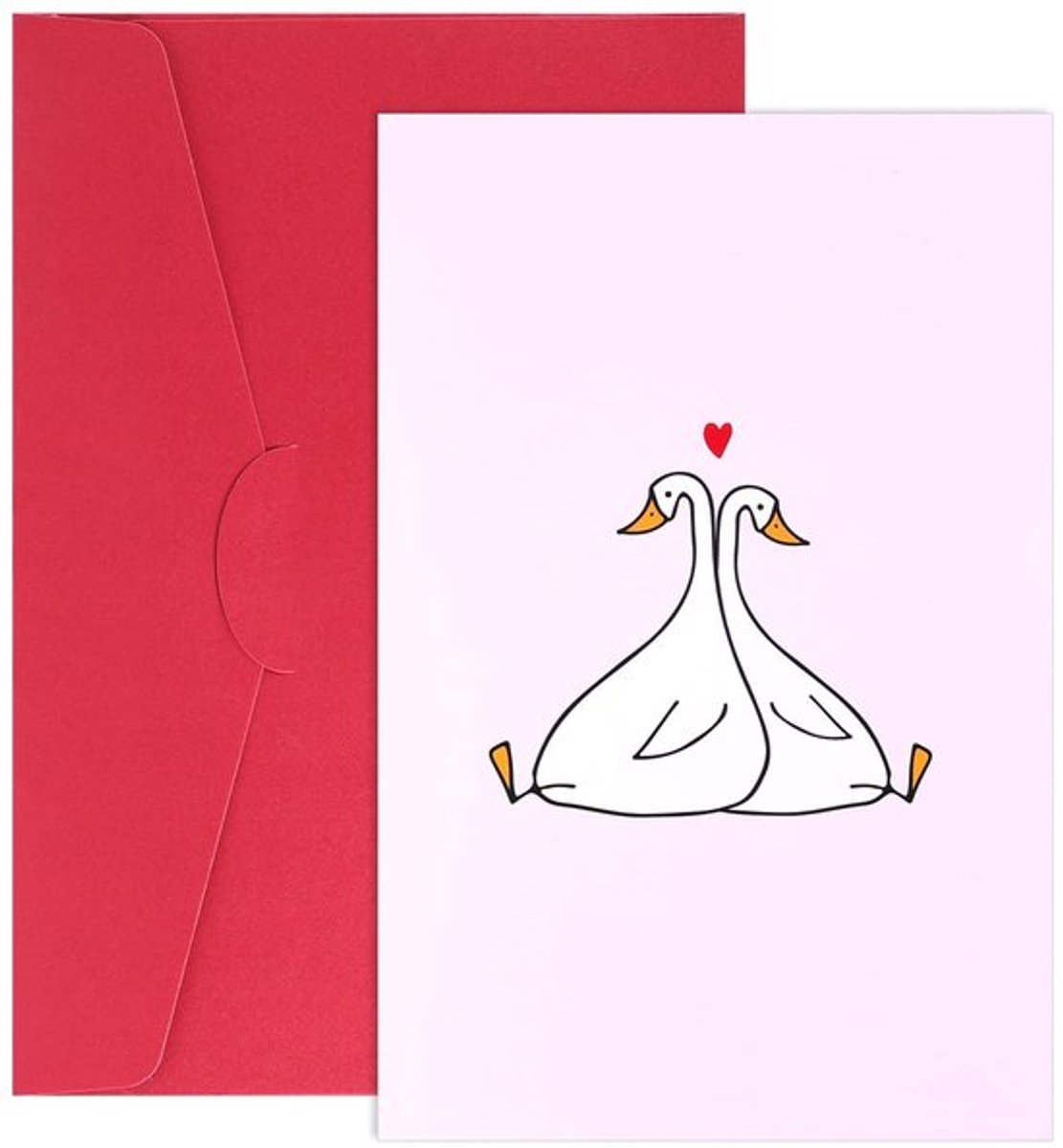 Jubileumkaart Romantisch - Wenskaart Verjaardag - Wenskaart Huwelijksjubileum - Wenskaart met Envelop - Papier 20,5x13,5cm - 1 Stuk