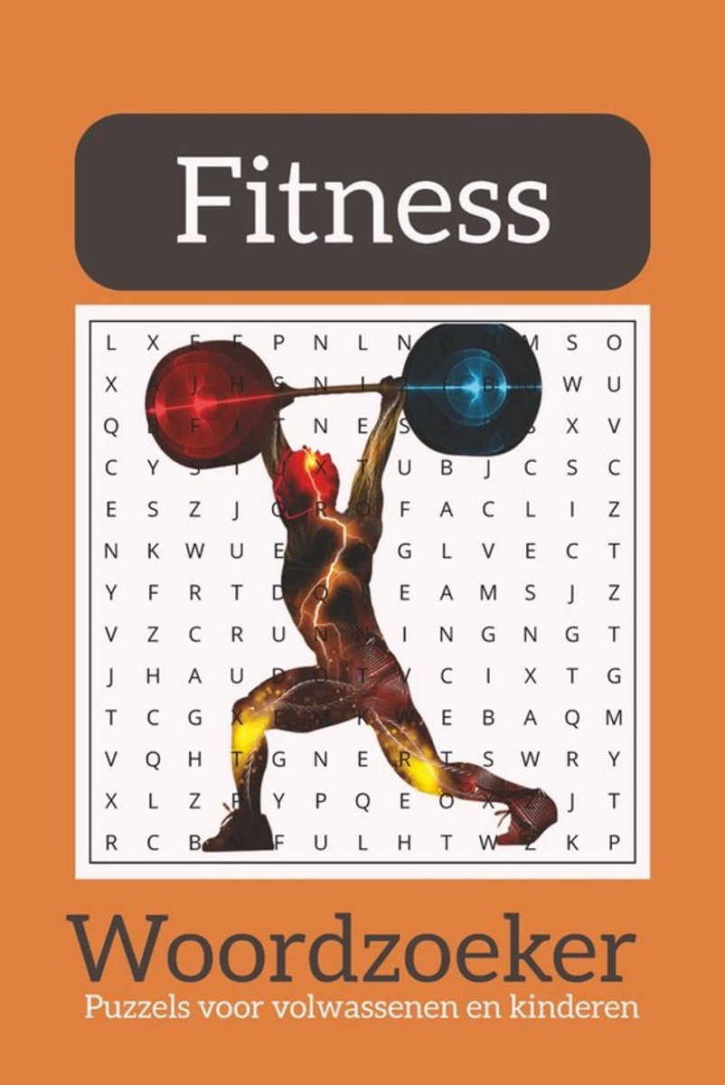 SnelShoppen - Fitness Woordzoeker - 110 Pagina’s met 50+ Puzzels over Sport, Bewegen, Oefeningen en Ontspanning - Perfect voor Vakanties, Feestdagen e