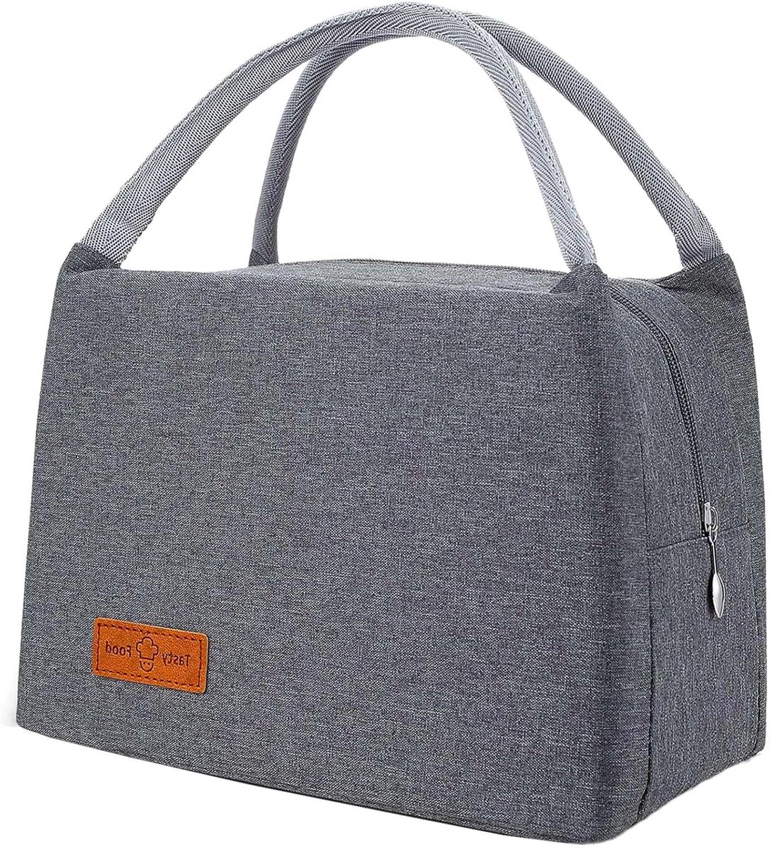 SnelShoppen - SLOSH Cooler Bag Grijs 2 - Isolerende Lunchtas voor Mannen en Vrouwen - Handige Werk Lunch Bag - Perfect voor Camping, Picknicks en Dage
