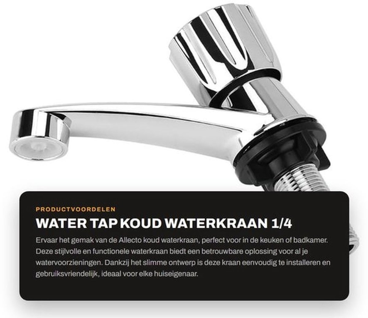 Waterkraan Enkel Koud - Keukenkraan - Badkamerkraan - Sink - G1/2 - ABS Materiaal - Eenvou