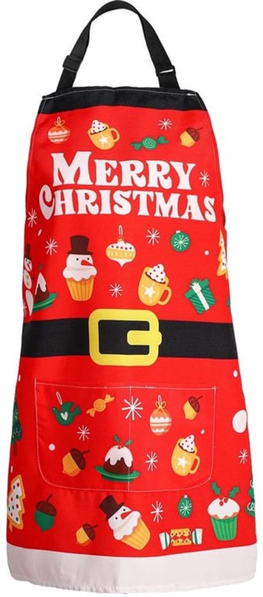 Kerstschorten 70x60cm - Waterdicht Kookschort - Grappig Ontwerp - Kerstkeukenschort - Geschikt voor Mannen/Vrouwen - Premium Oxford Materiaal - Keukenschort