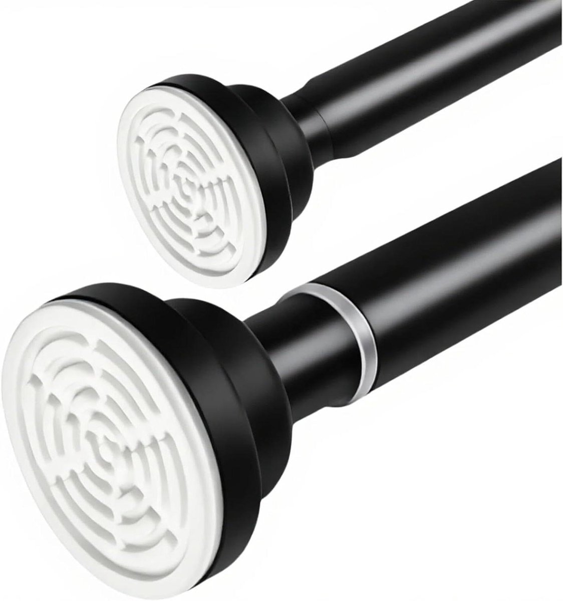 Gordijnroede zonder boren - Telescoopstang spanstang - Ruimte indelen - Verstelbare lengte - 44-210 cm - Zwart