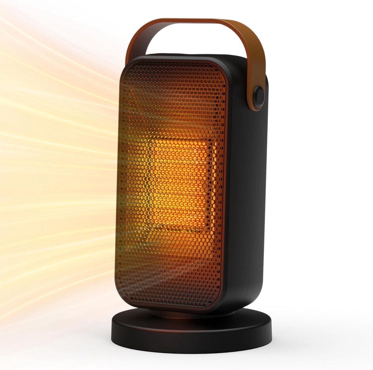 SnelShoppen - Draagbare Elektrische Kachel 1200W Mini Stille Radiator met 3 Standen, Oververhittingsbeveiliging, Zwarte Verwarmer voor Badkamer, Slaap