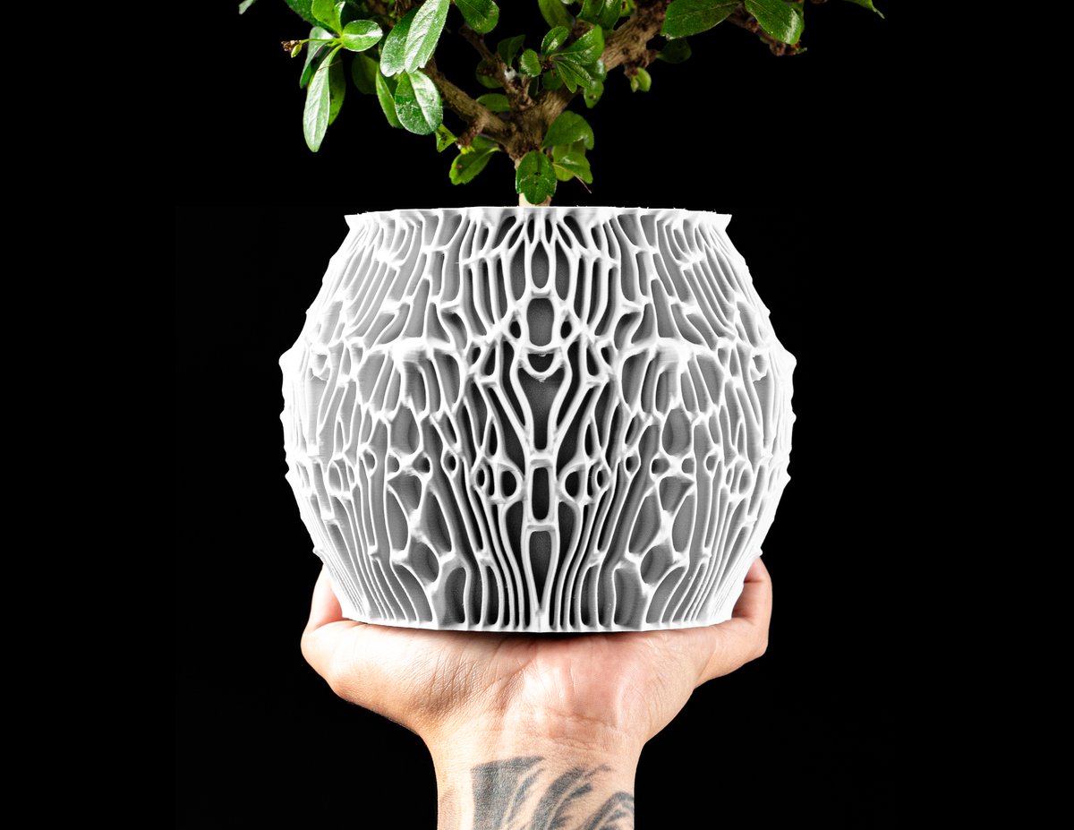 Skushy Orlena Bloempot - Moderne Designpot voor Kamerplanten - Sculpturale Plantenpot voor Woonkamer en Kantoor - Premium Woondecoratie