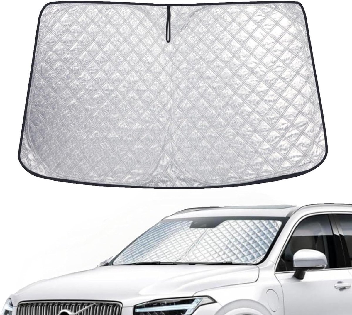 SnelShoppen - Zonnescherm Auto Voorruit Geschikt Voor Volvo XC90 2015-2026, Dikke Vouwbare Zonnescherm Voor Auto Voor UV Bescherming, Warmte Beschermi