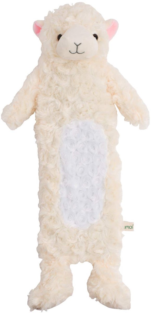 SnelShoppen - Premium Kinderwarmwaterfles 0,9 Liter met Zachte Nepbont Hoes - Bedfles van Natuurrubber - Warmtekussen voor Kinderen - Nieuw Model Alpa