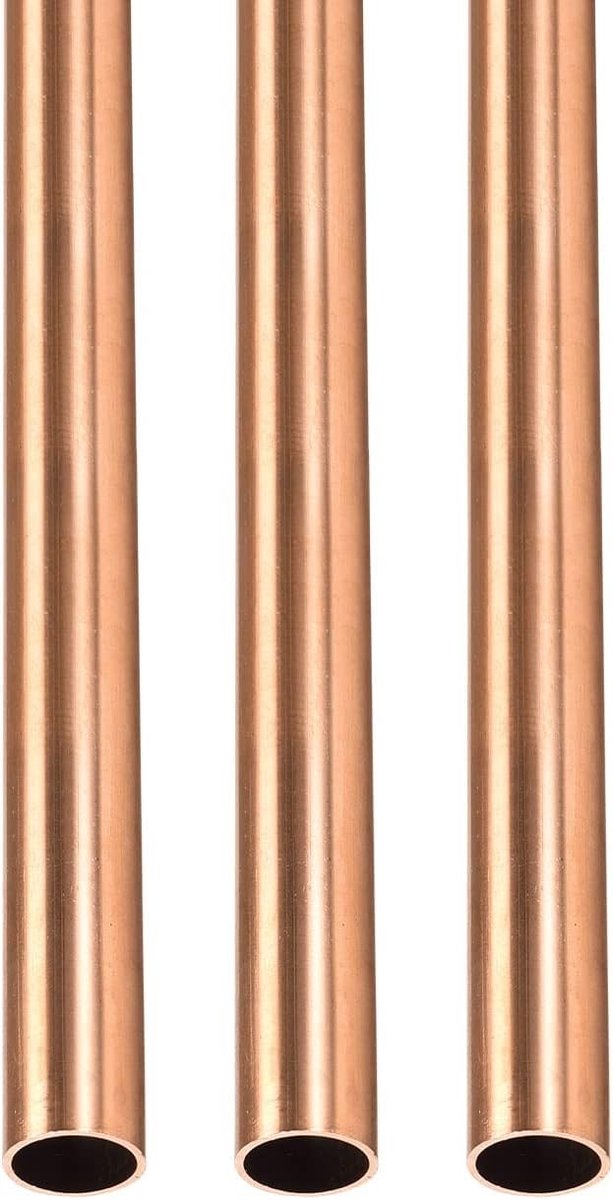 8mm x 0.5mm x 300mm Koperbuis - 3 Pack - Geschikt voor Machines, Ambachten en Decoratieve Toepassingen - Ronde Metalen Buizen