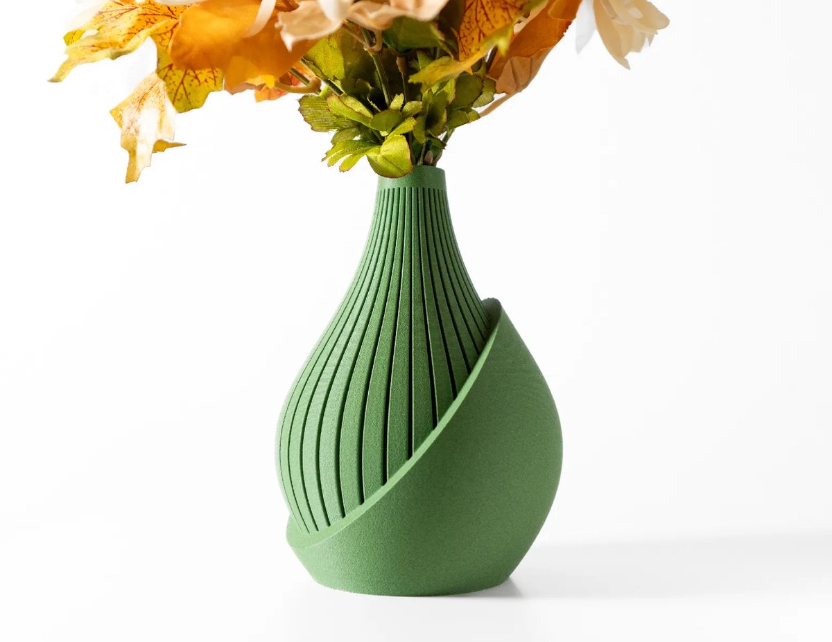 Skushy Vaas Yovi - Geschikt voor Bouwbloemen - Japandi Designvaas voor Droogbloemen en Kunstbloemen - Sculpturale Decoratieve Vaas - Moderne Woondecoratie