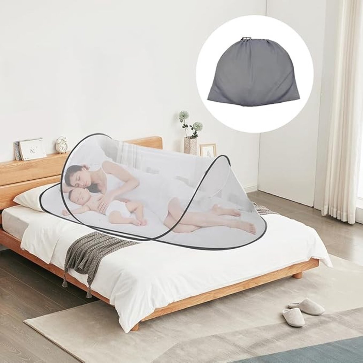 Pop-up klamboe 200x80x56 cm – Opvouwbaar muggennet voor reis en thuis