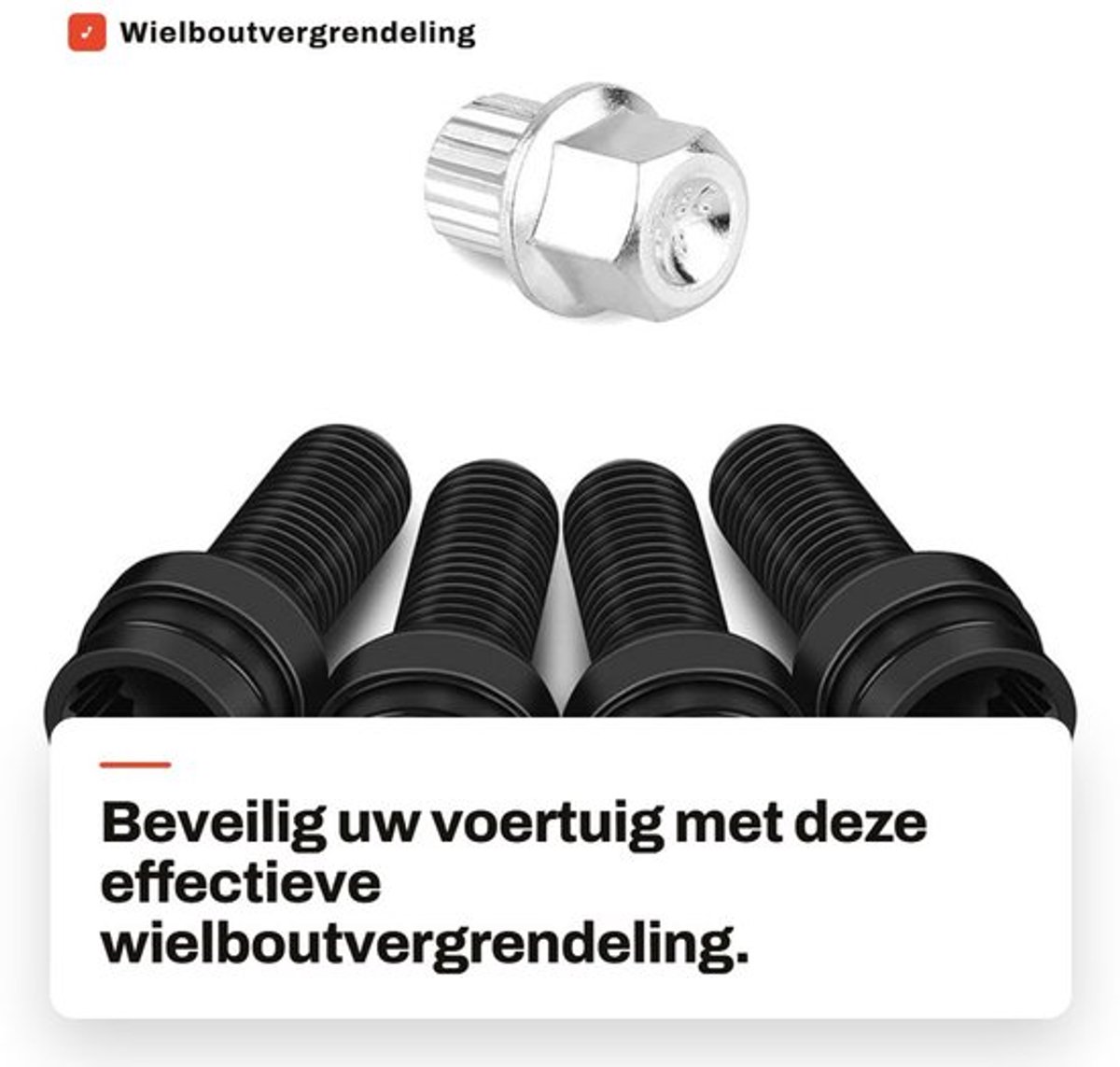 Wielboutvergrendeling Antidiefstal - Wielmoeren M14x1.5 - Beveiliging - Set van 4 - Stalen - Hoge betrouwbaarheid
