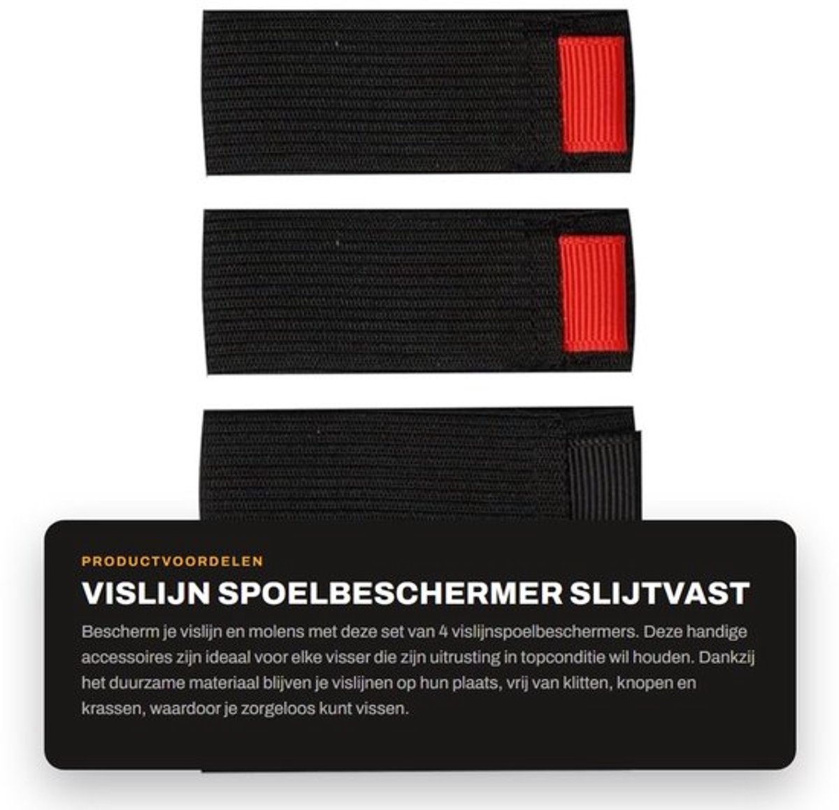 Spoelbeschermer Set van 4 - Slijtvast - Beschermt Vislijn - Molenasbeschermer - Antiklit - Eenvoudig aanbrengproces