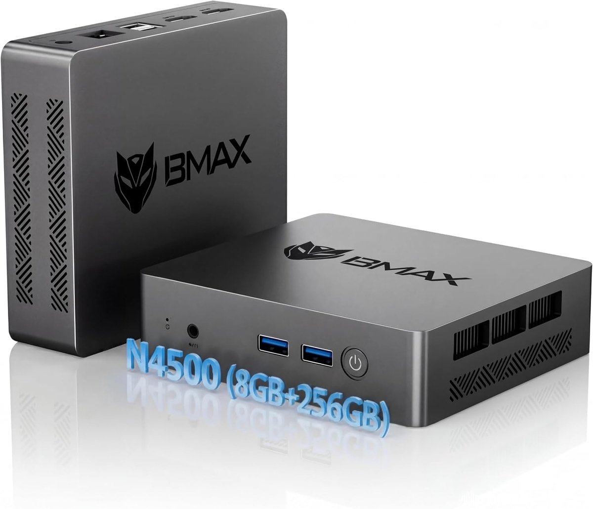 SnelShoppen - Mini PC W11 Pro Intel N4500 2.8GHz, 8GB RAM, 256GB SSD, 4K UHD, Dual HDMI, WiFi 5, Bluetooth 5.0, Ideaal voor Thuis en Kantoor