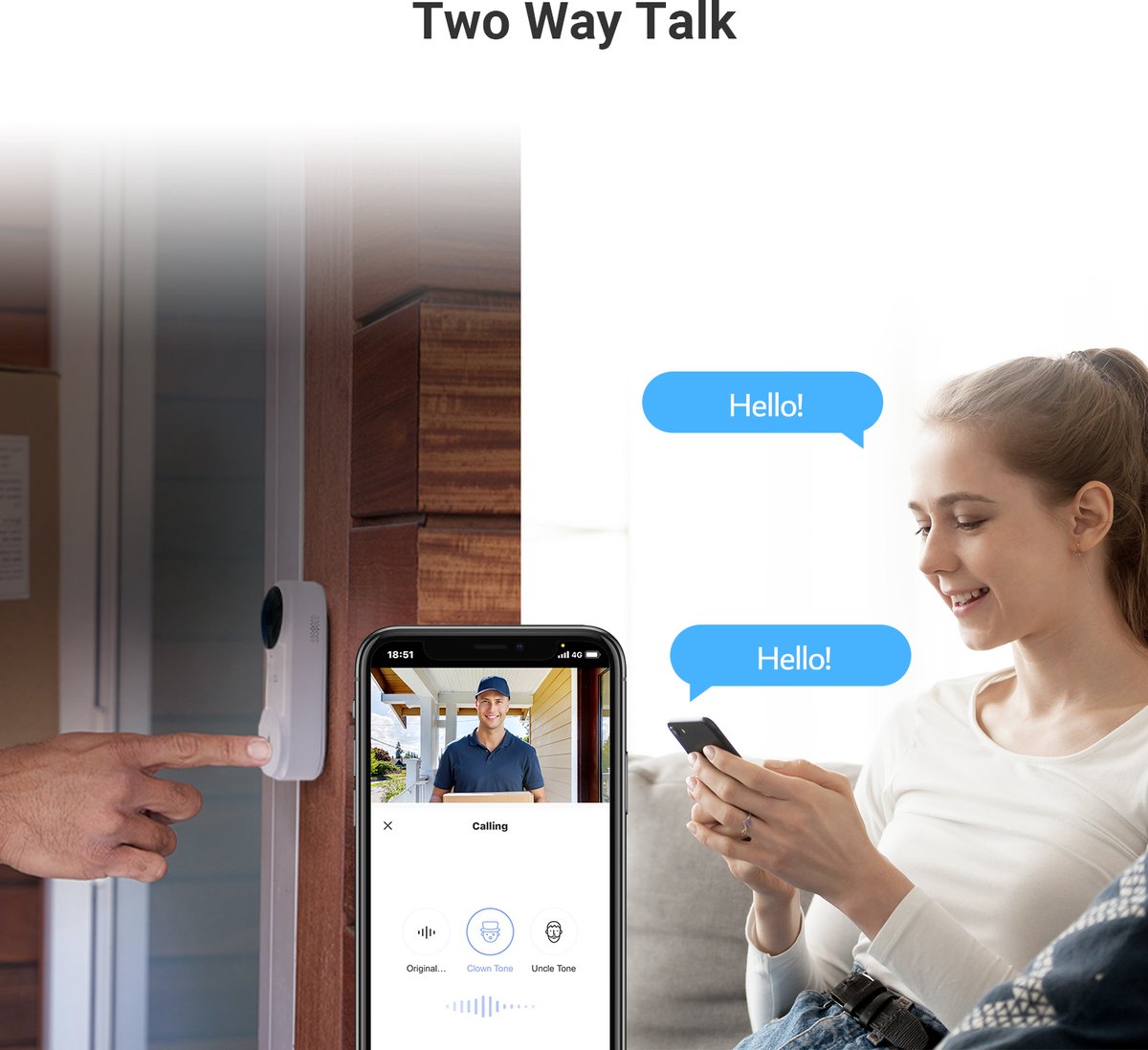 Ezviz DB2 Pro 5MP Battery Doorbell - afbeelding 3