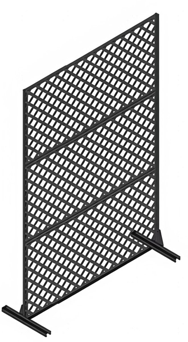 Triumpunpre Privacyscherm 110 x 182 cm – Metalen Tuinscherm voor Buiten, 3-delige Vrijstaande Scheidingswand met Standaard – Weerbestendig & Roestbestendig Balkonscherm voor Balkon, Terras en Tuin – Zwart
