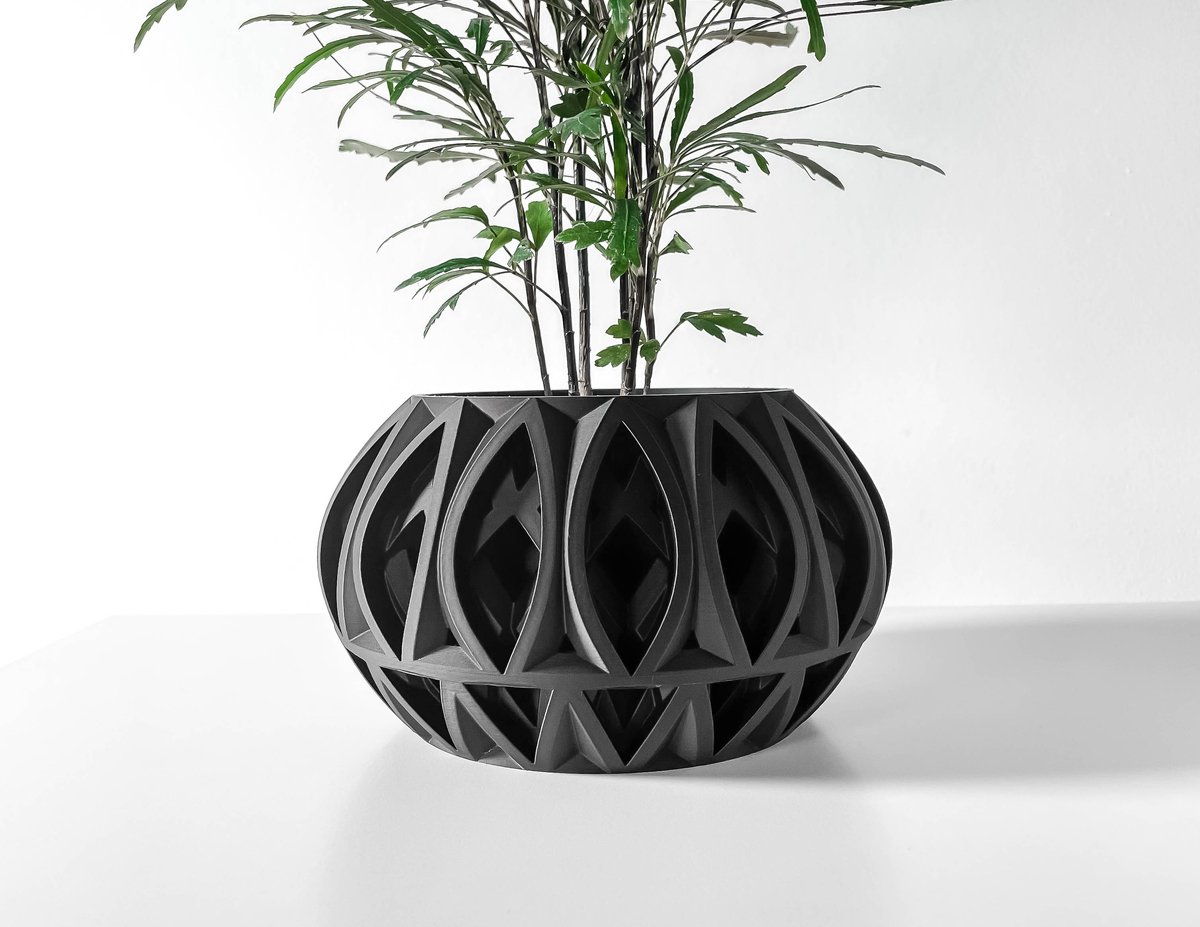 Skushy Ando Bloempot - Moderne Designpot voor Kamerplanten - Sculpturale Plantenpot voor Woonkamer en Kantoor - Premium Woondecoratie
