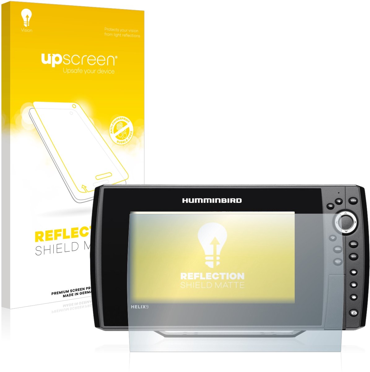 upscreen - Screenprotector voor Humminbird Helix 9 G3N - Folie Beschermfolie anti glare matte