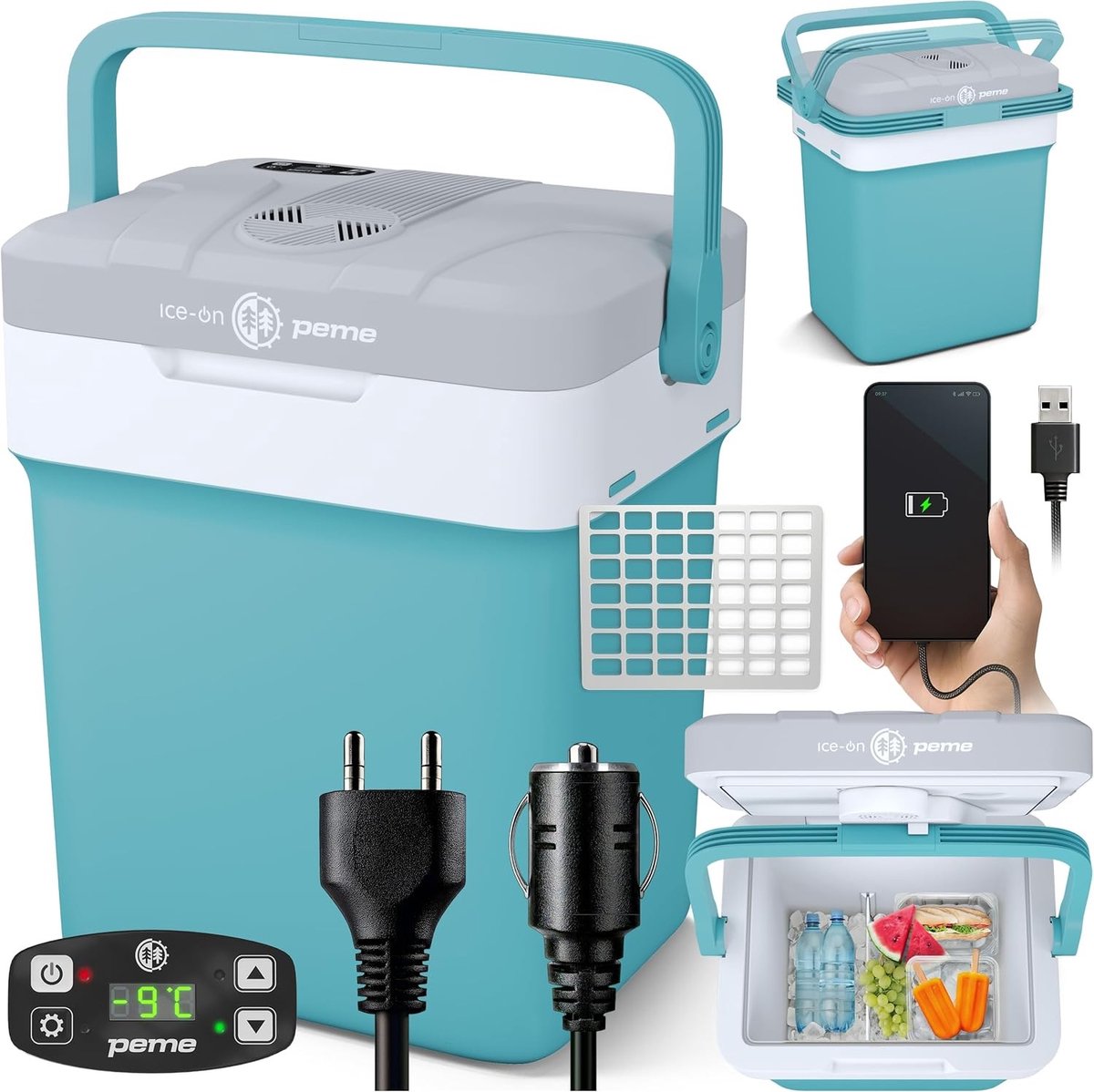 Koelbox - Elektrische Koelcontainer - Met Verwarmingsfunctie - 25,7L - Voor Camping en Reizen