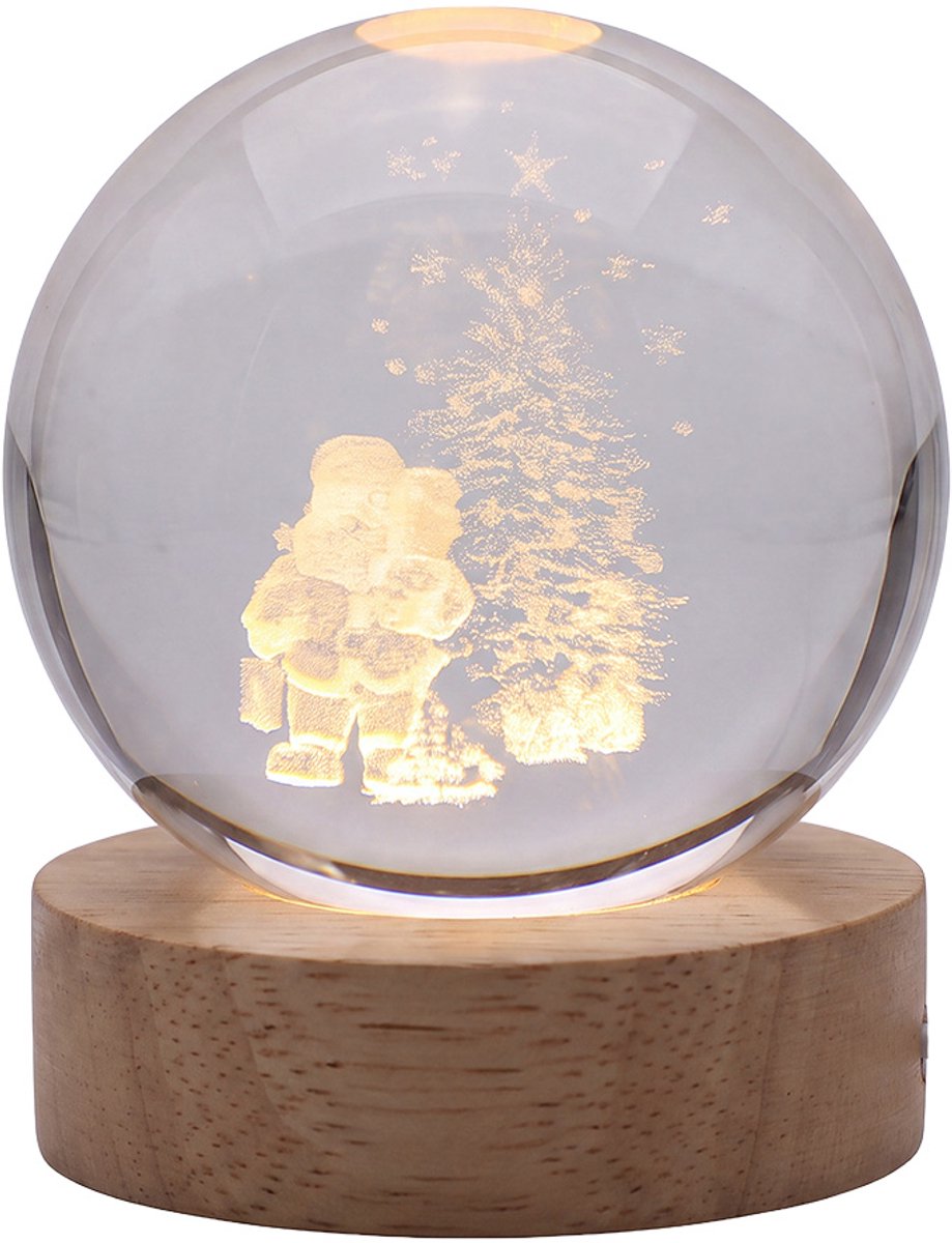 Clayre & Eef Tafellamp Bruin Hout