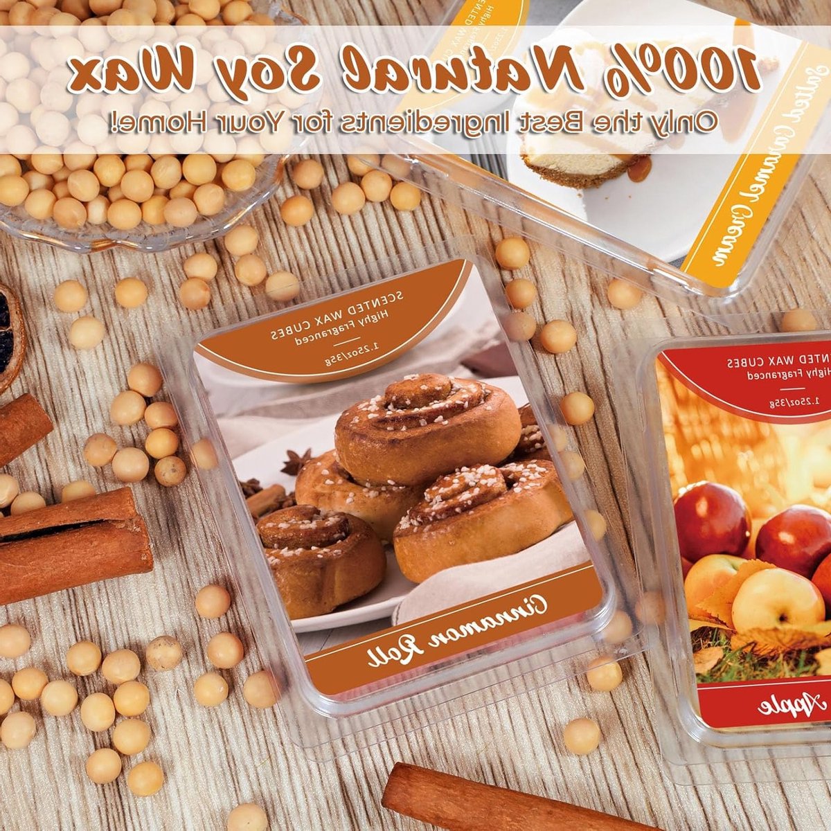 Geuroptionele sojawas melts en cubes voor geurige huisfragrance - 6 stuks voor kaarsenwarmer
