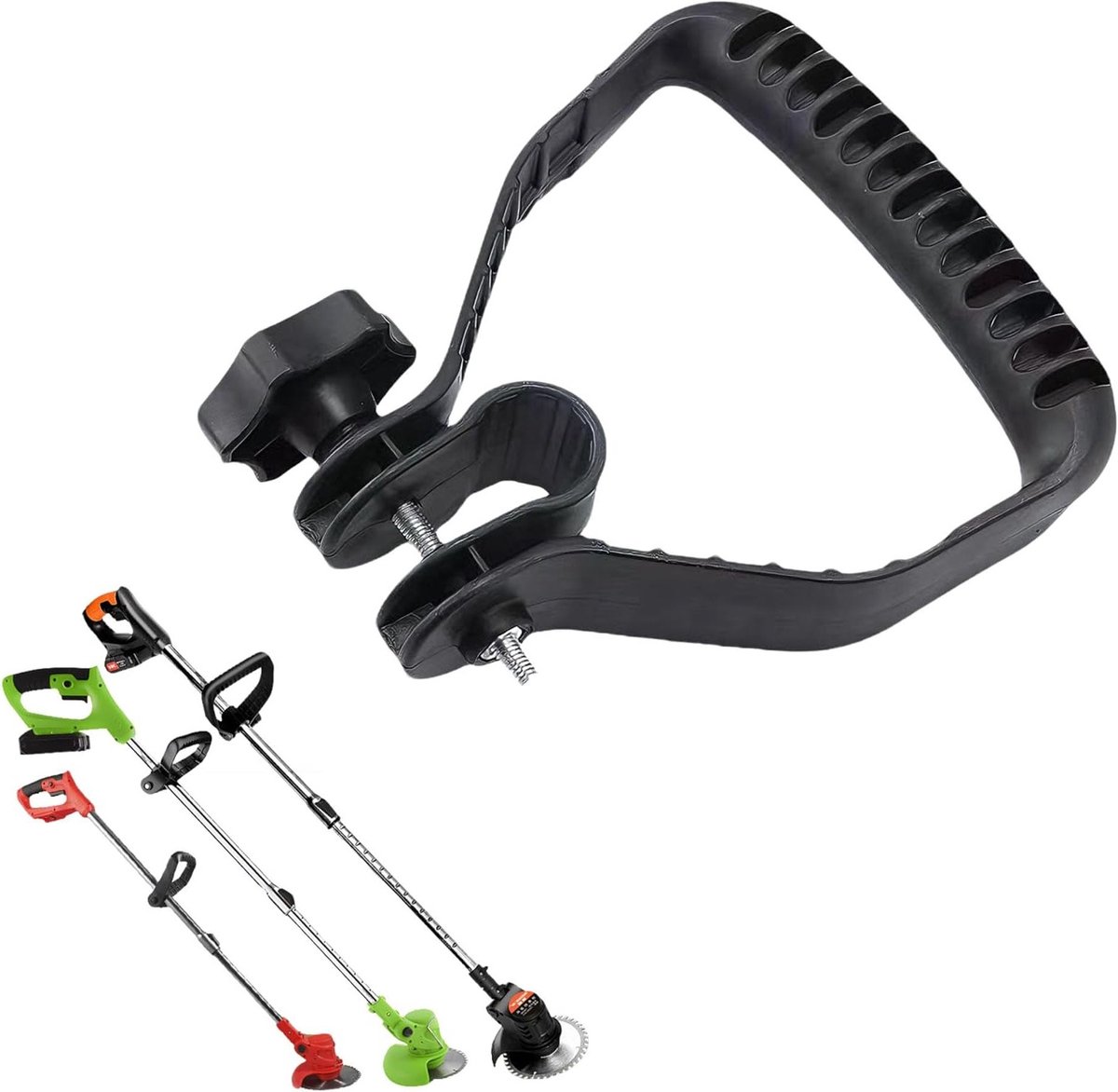 Vervangende handgreep voor grasmaaiers en trimmers, universele grip voor motorzeilen, ergonomische draaggreep voor grasmaaier en bosmaaier met grote knop