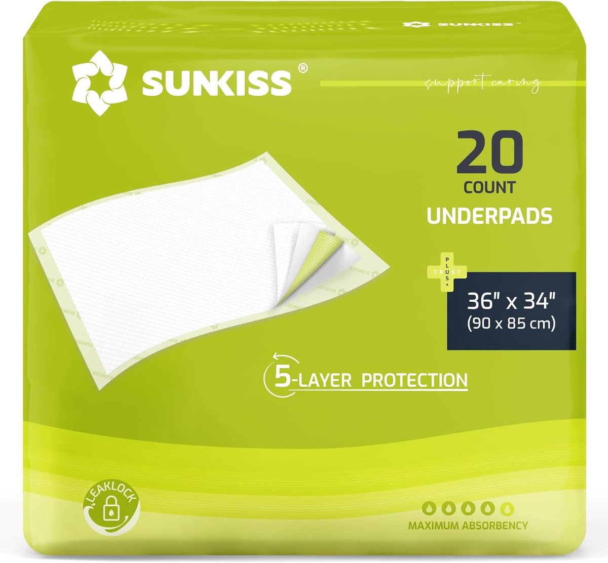 Thijox - Incontinentie Onderleggers 90 x 85 cm, 20 Stuks, Wegwerp, Absorberende Ziekonderleggers voor Baby's, Lekvrij en Ultra-Zacht
