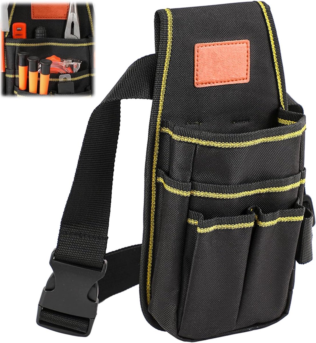 SnelShoppen - Multifunctionele Tool Belt met Tool Bag 600D Oxford Stof voor Electriciens, Bouwvakkers, Technici - Compact en Duurzaam